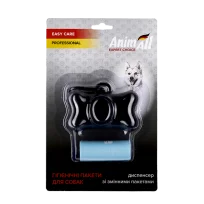 Диспенсер AnimAll зі змінними пакетами, колір чорний, 1 рулон | 15 пакетів